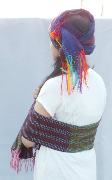 画像3: レインボー・ストール（フリンジあり） (3)