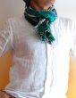 画像5: 100%Silk Sari Shawl *Blue* (5)